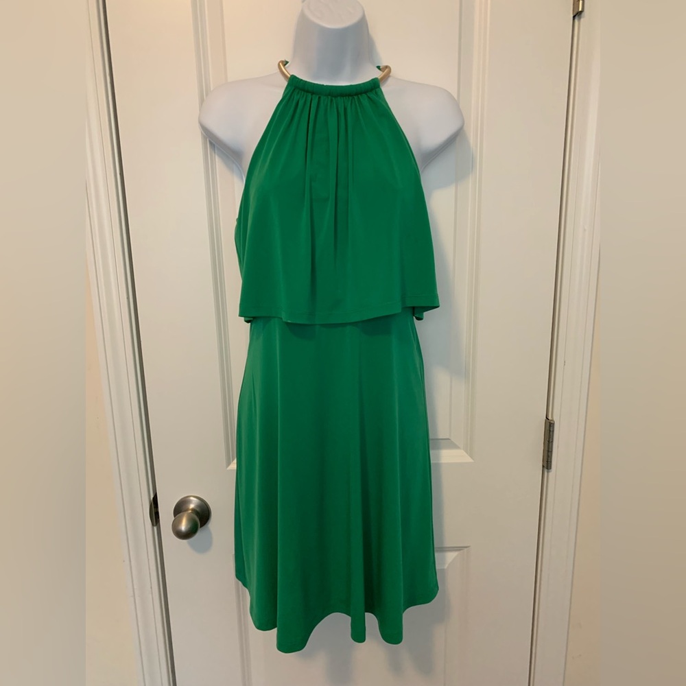 Jessica Simpson Vibrant Green Midi Dress